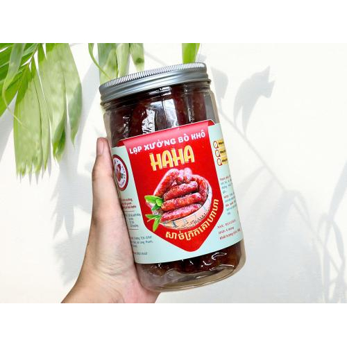 Lạp Xưởng Bò Khô HaHa – Hộp 500gr