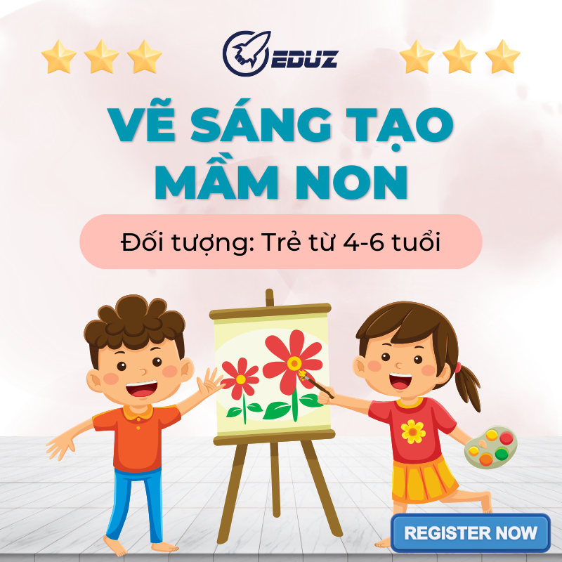 [Trải nghiệm] Vẽ Màu nước Mầm Non