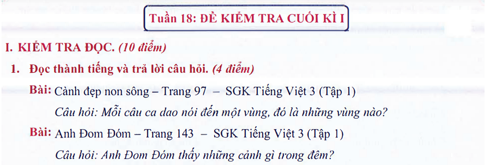 Ôn tập Tuần 18